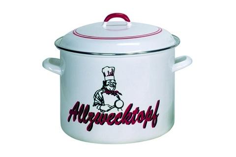 Allzwecktopf 14 l Ø28cm emailliert weiß
