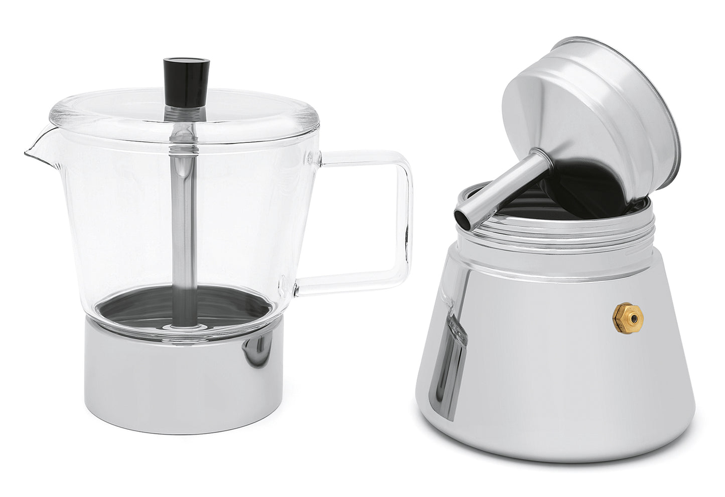 Espressokocher Otto 4 Tassen Glas