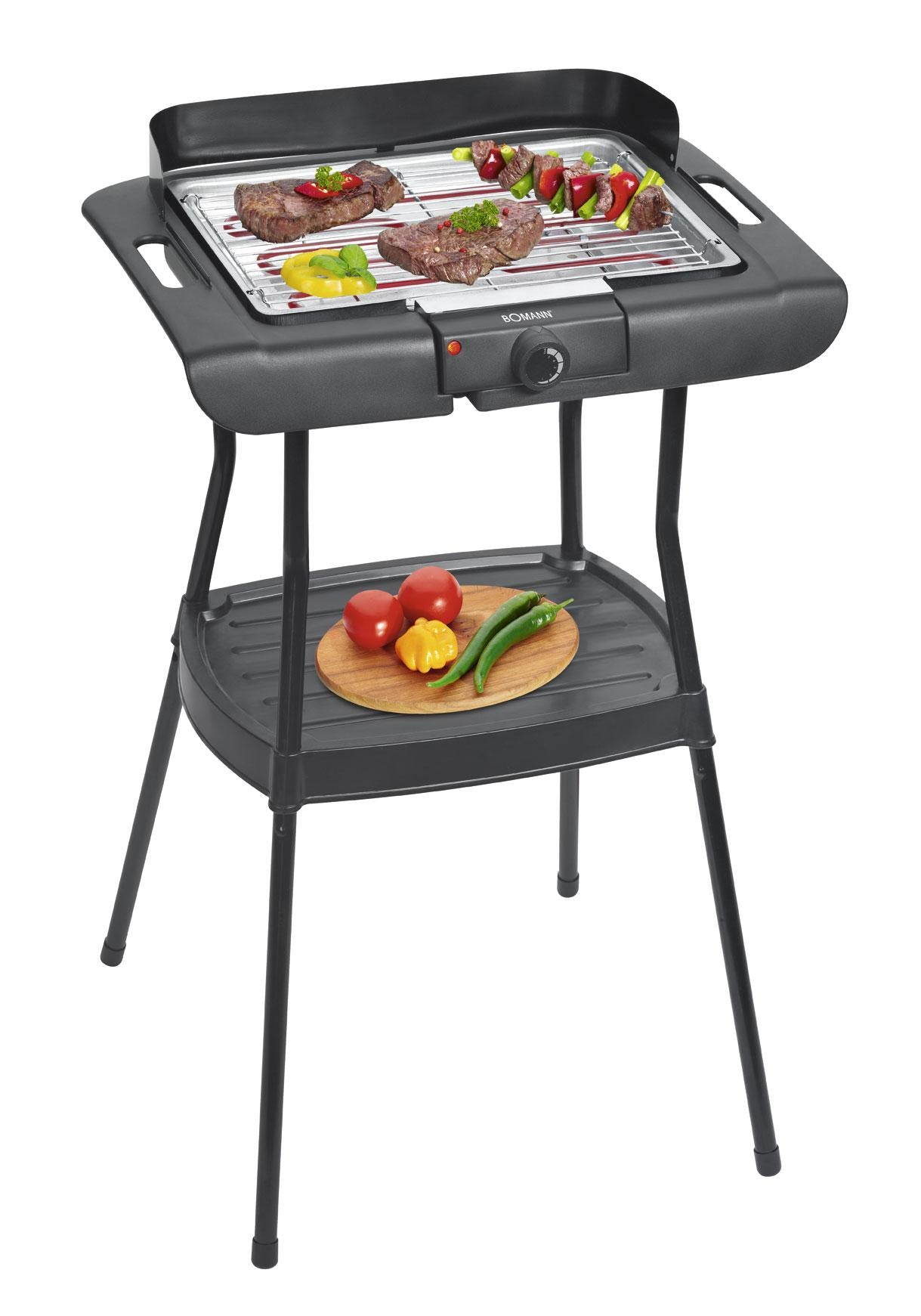 Barbecuegrill BQS 2244 CB mit Standfuss, Grillfläche: 36 x 25 cm 2000 W schwarz