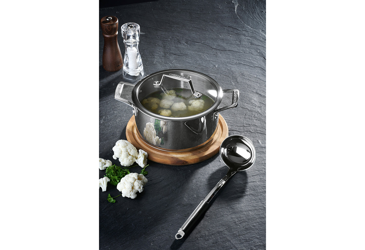 Kochtopf mit Glasdeckel 3,1l 20cm Profi Gourmet