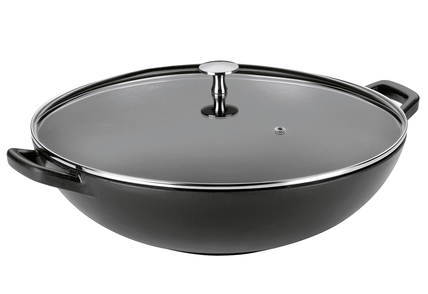 Wok Calido Gusseisen schwarz 4,0l H17cm Ø36cm schwarz