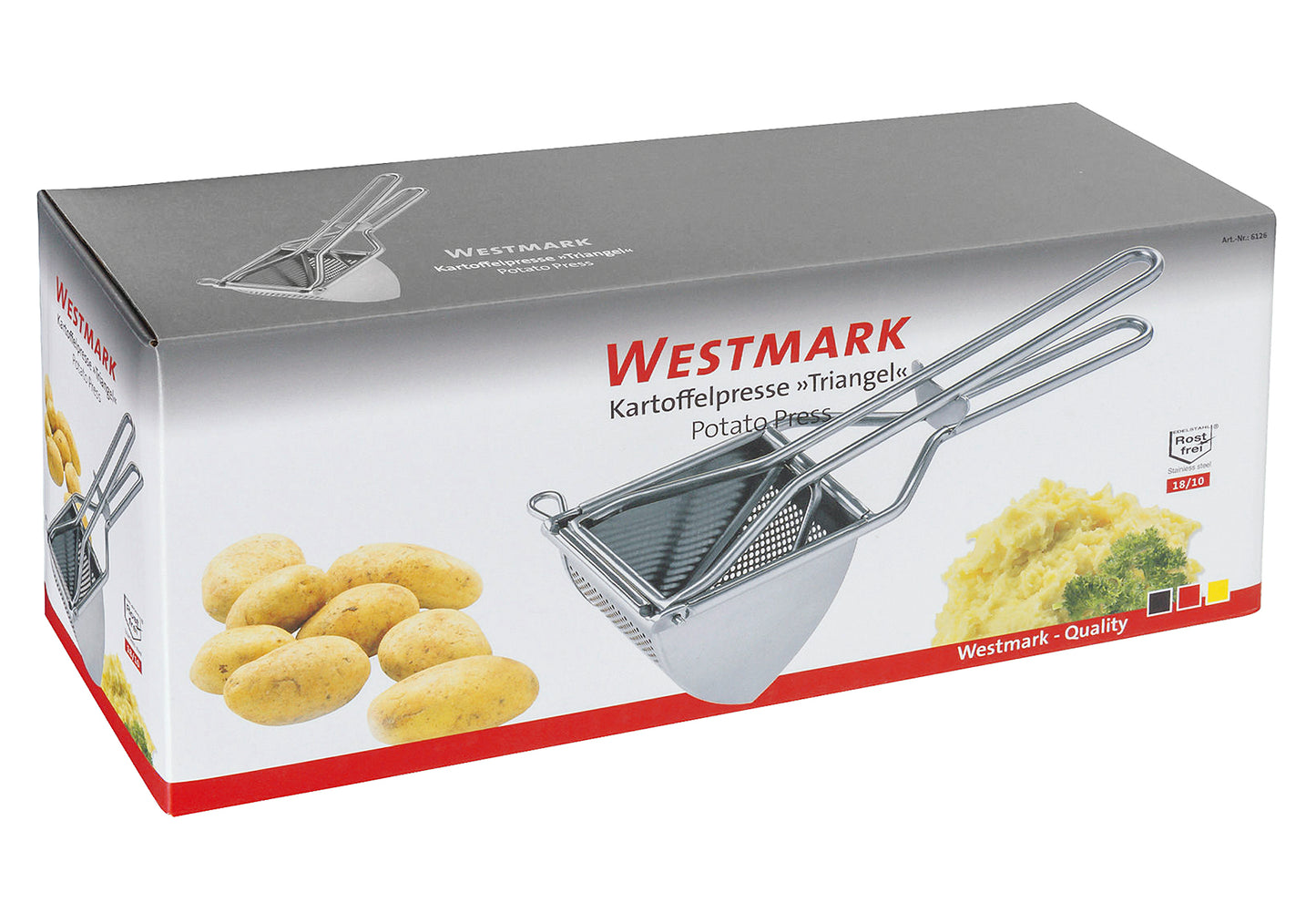 Kartoffelpresse Triangel Edelstahl 30x12x9,5cm