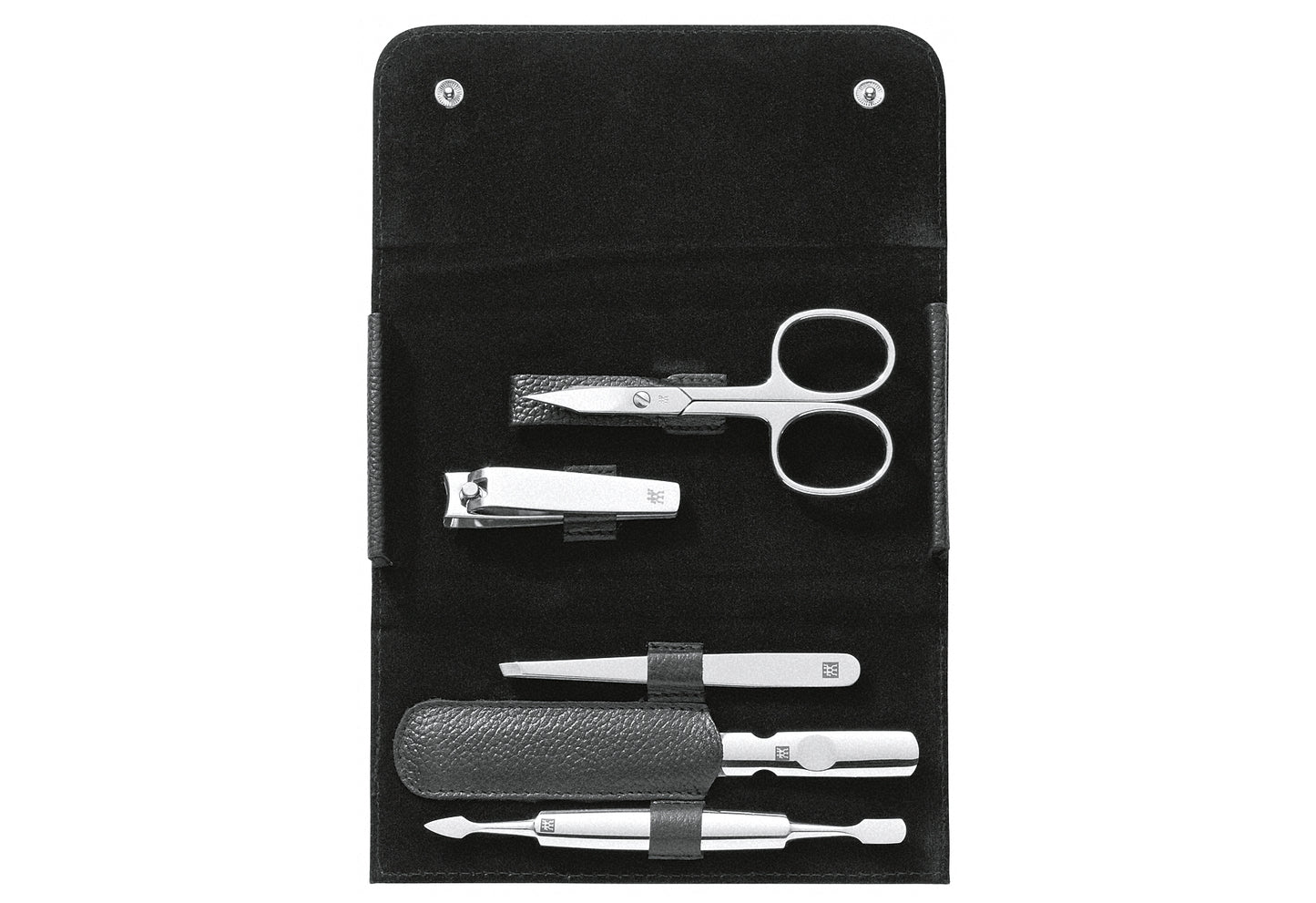 Maniküre-Etui Classic Inox 5tlg. Leder schwarz