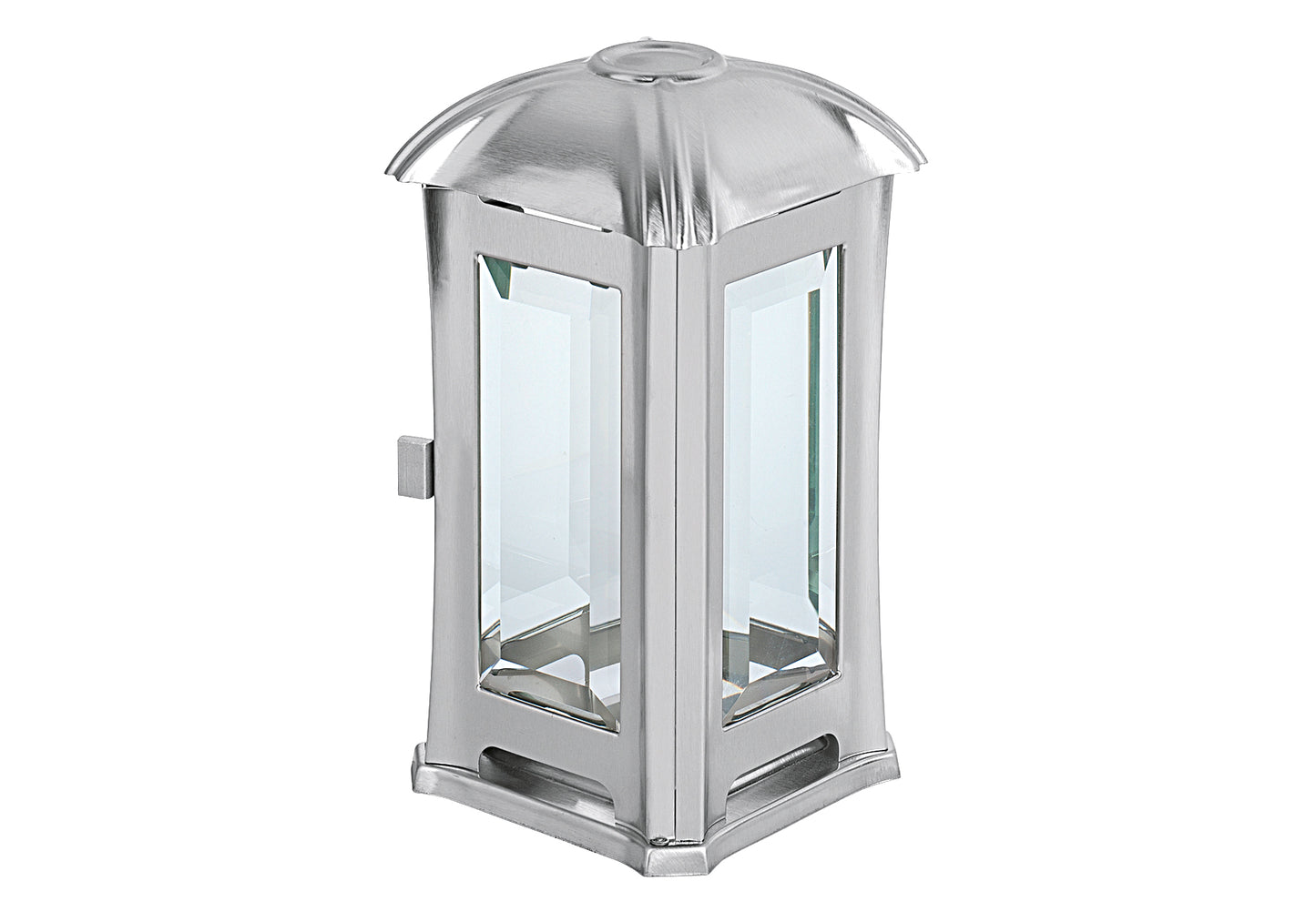 MOLL Grablaterne Edelstahl mit Glas matt 14x14x24cm inox
