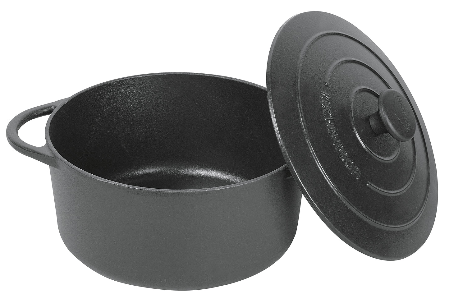 Bratentopf Gusseisen mit Deckel 4,2 l Ø24cm schwarz