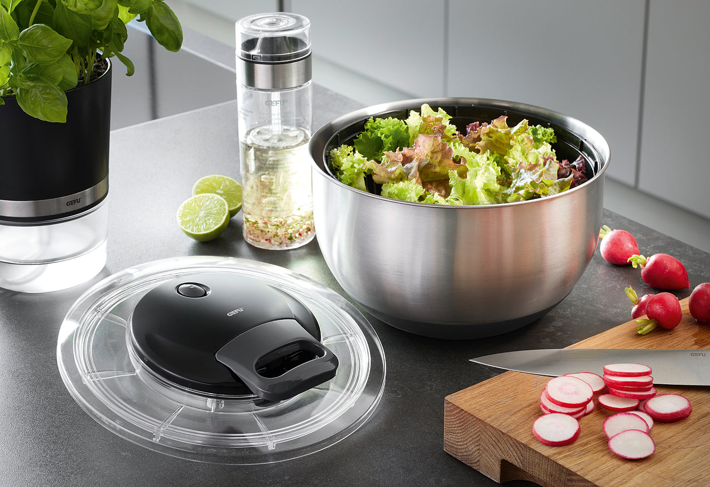 Salatschleuder Pullit Edelstahl