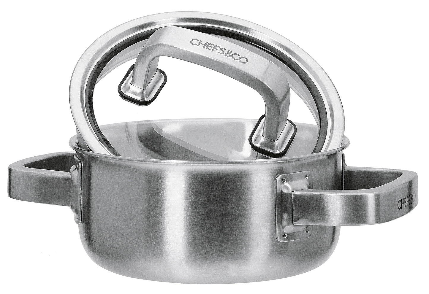 Kochtopf niedrig mit Glasdeckel 1,4l 16cm Excellence Gourmet