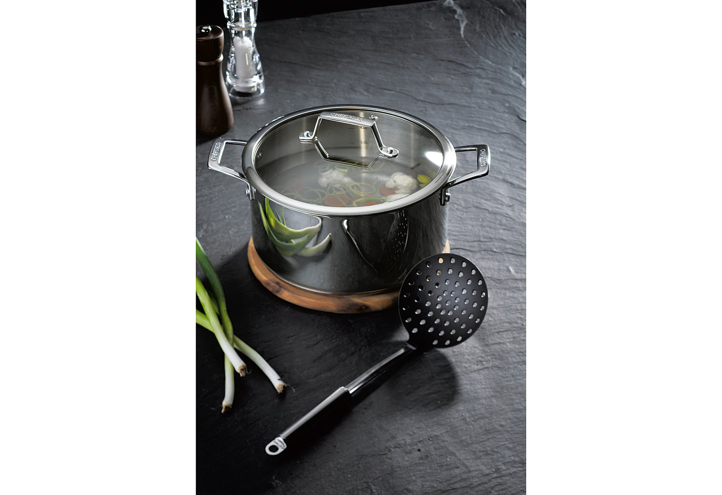Kochtopf mit Glasdeckel 5,4l 24cm Profi Gourmet