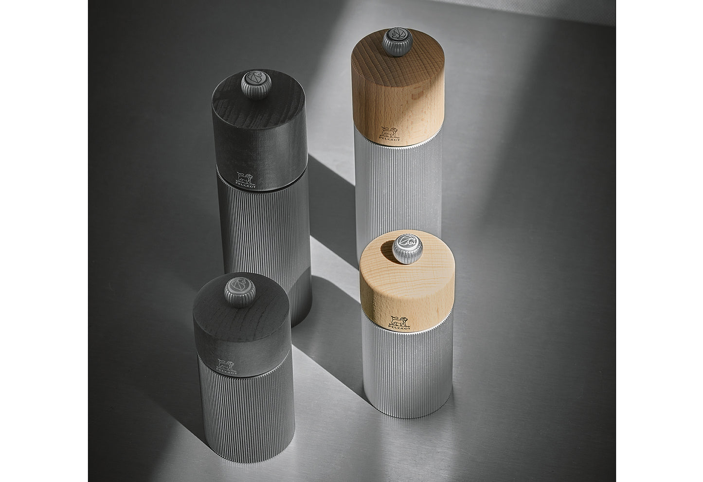 Salzmühle Line Aluminium/Natur 18cm