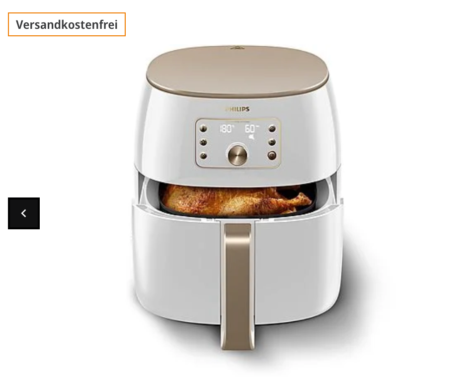 Philips Heißluftfritteuse HD9870/20 Airfryer Premium XXXL