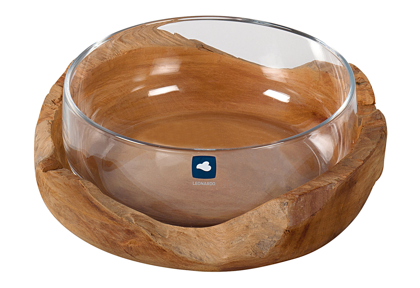 Schale mit Teaksockel 11cm Ø30cm