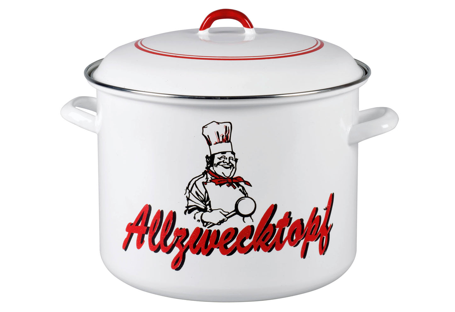 Allzwecktopf 14 l Ø28cm emailliert weiß