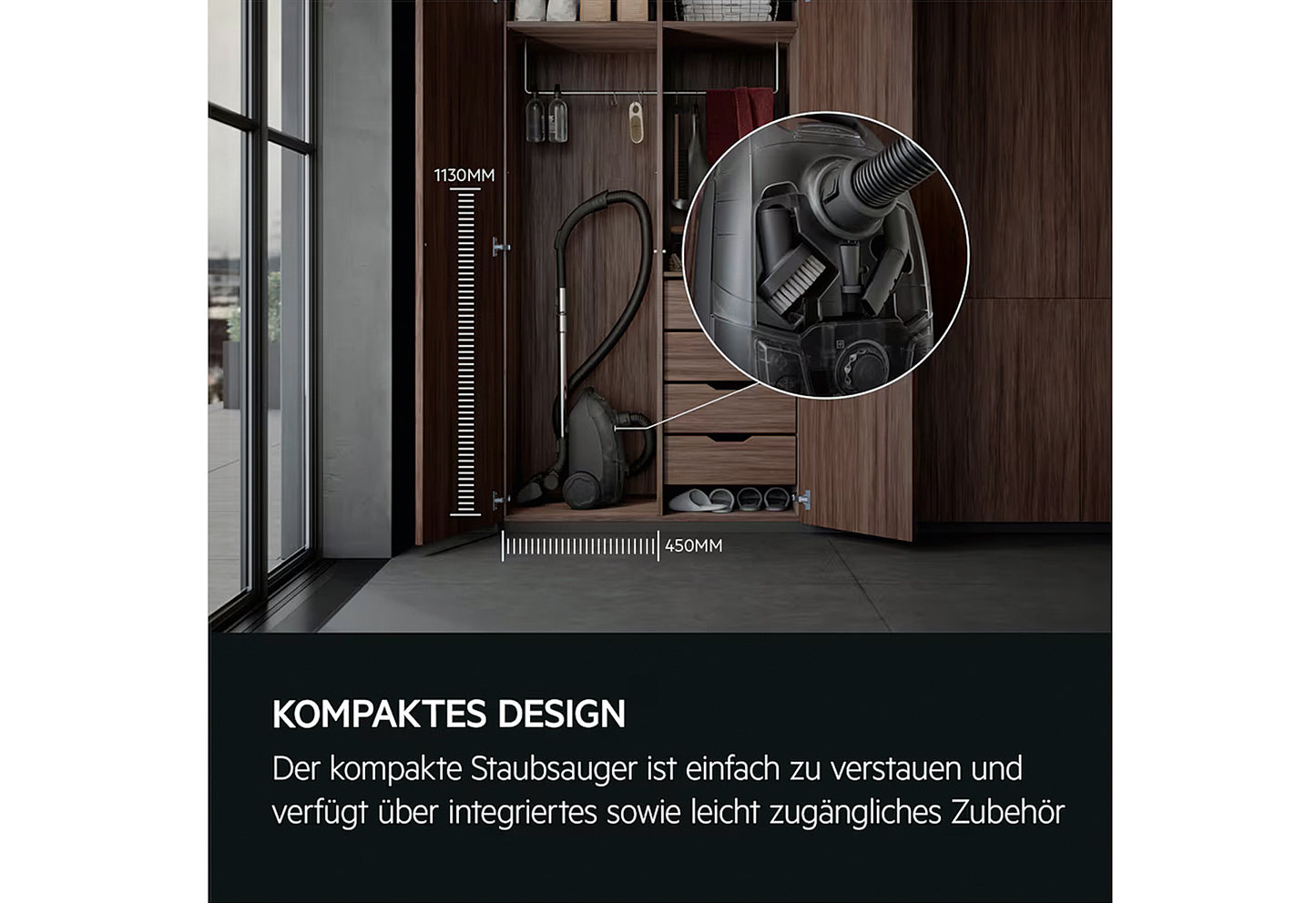 AEG AB51C2DG Bodenstaubsauger Clean 5000 650W Dark Grey