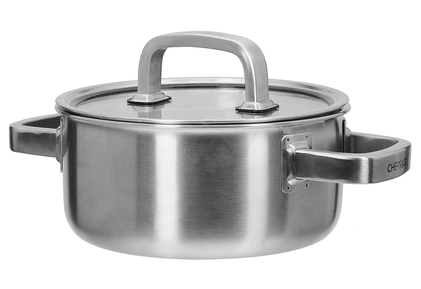 Kochtopf niedrig mit Glasdeckel 2,7l 20cm Excellence Gourmet