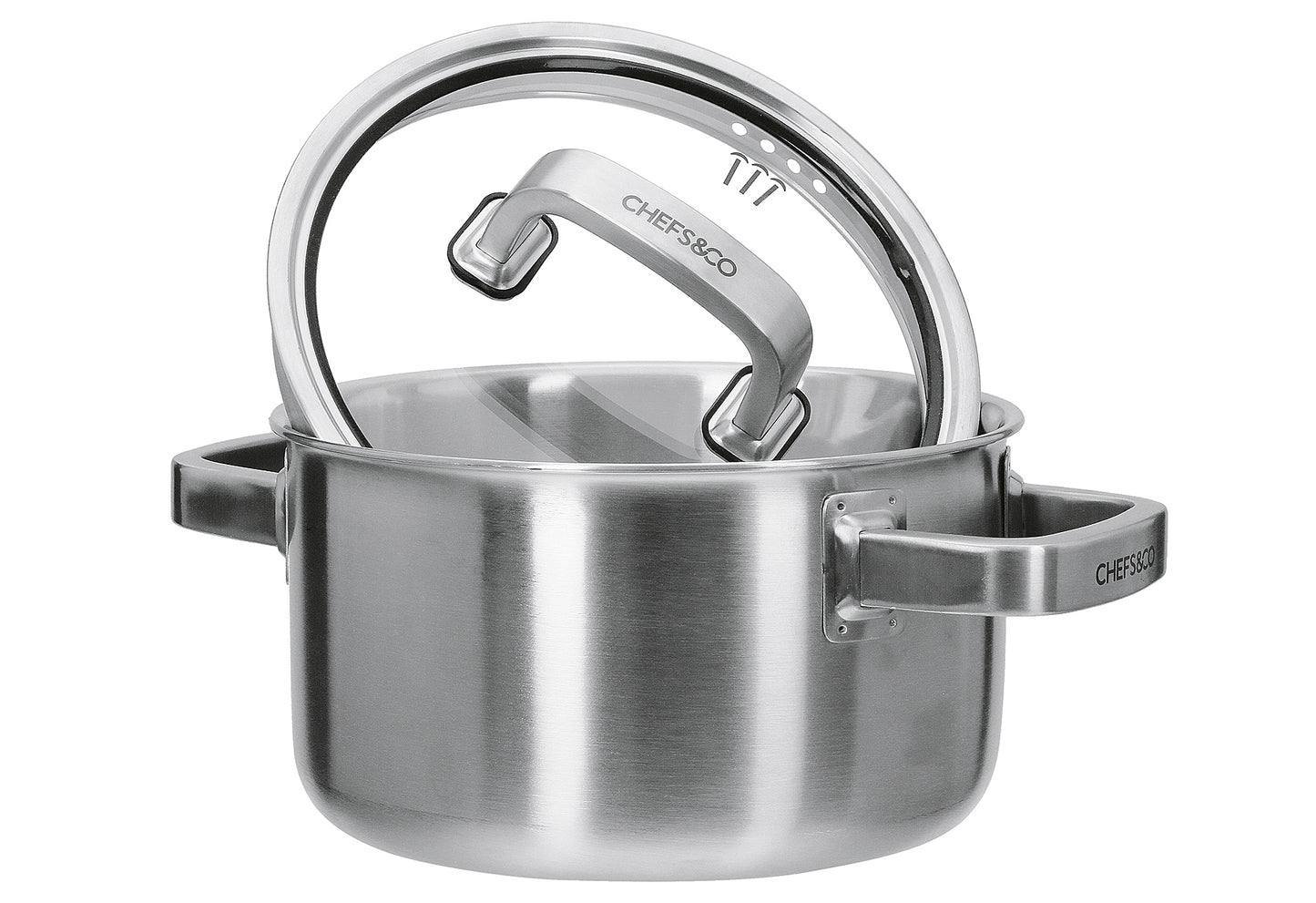 Kochtopf hoch mit Glasdeckel 3,4l 20cm Excellence Gourmet