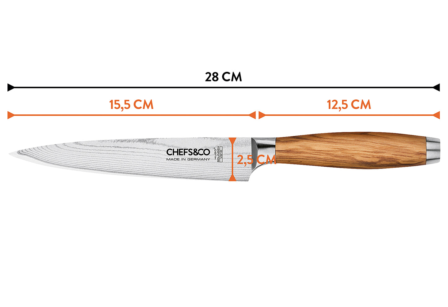 Damast-Allzweckmesser Excellence Line 15cm