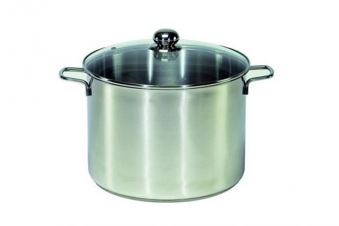 Kochtopf Jumbo mit Glasdeckel 17 l Ø30cm Edelstahl