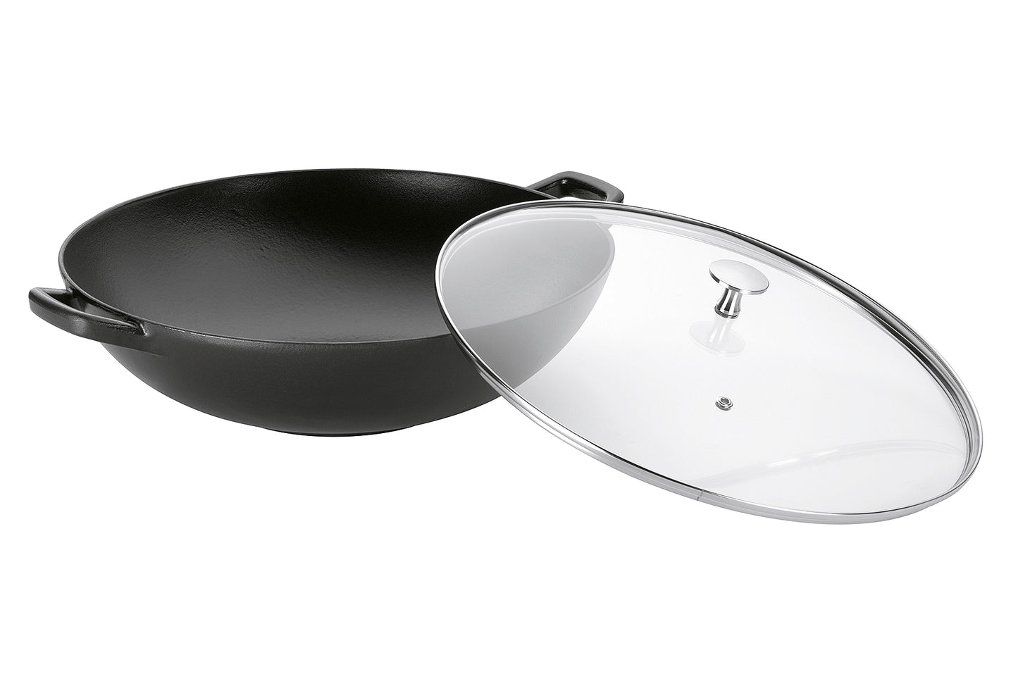 Wok Calido Gusseisen schwarz 4,0l H17cm Ø36cm schwarz