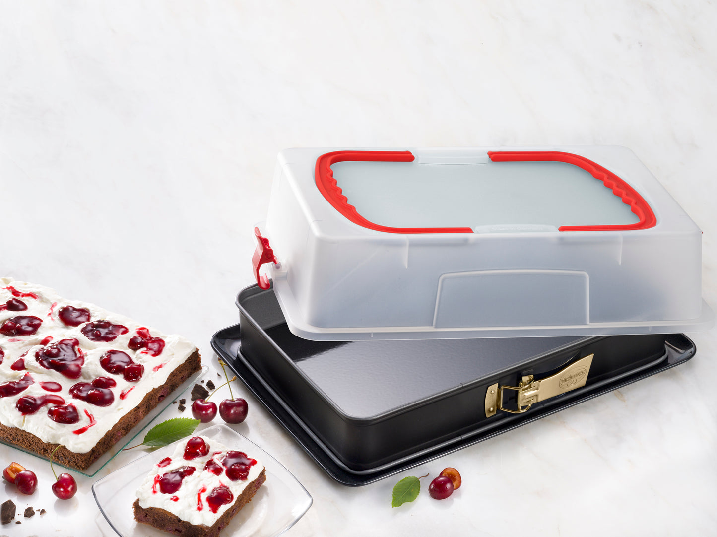 Rechteck-Springform Back-Idee 38x25cm mit Haube
