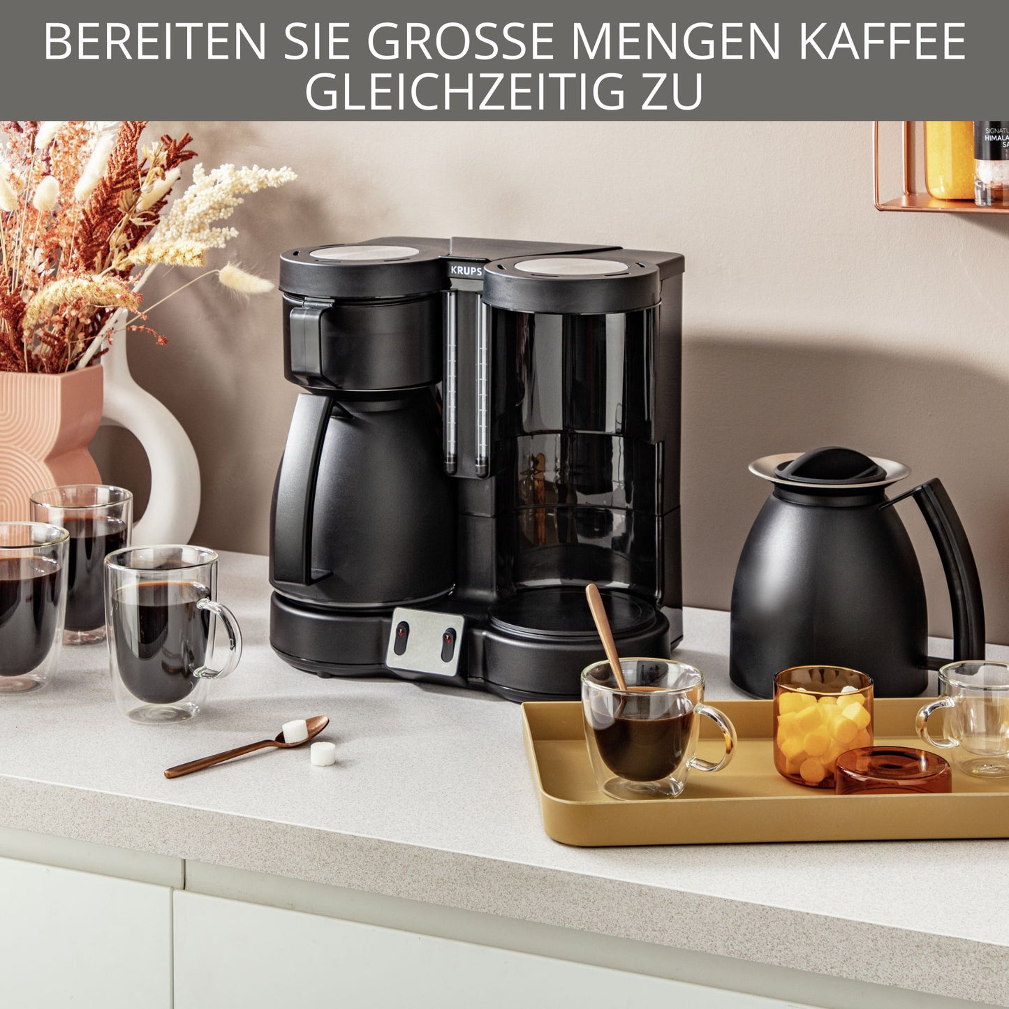 KT8501 Kaffeeautomat Duothek Therm 2x8 Tassen 850W schwarz