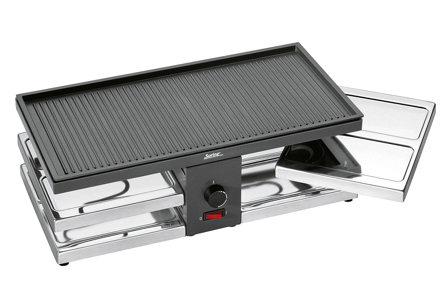 Raclette FUN mit Aluplatte schwarz 8Personen