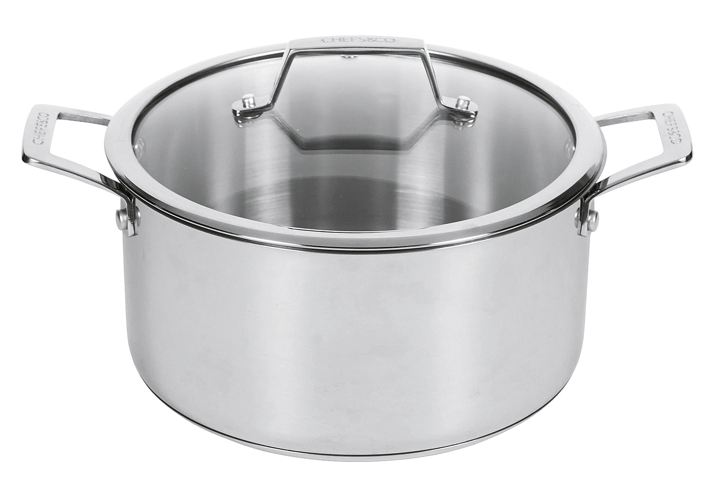 Kochtopf mit Glasdeckel 5,4l 24cm Profi Gourmet