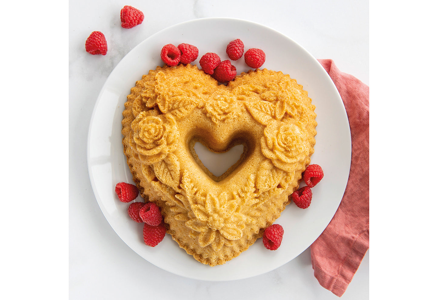 Motivbackform Floral Heart Bundt Pan