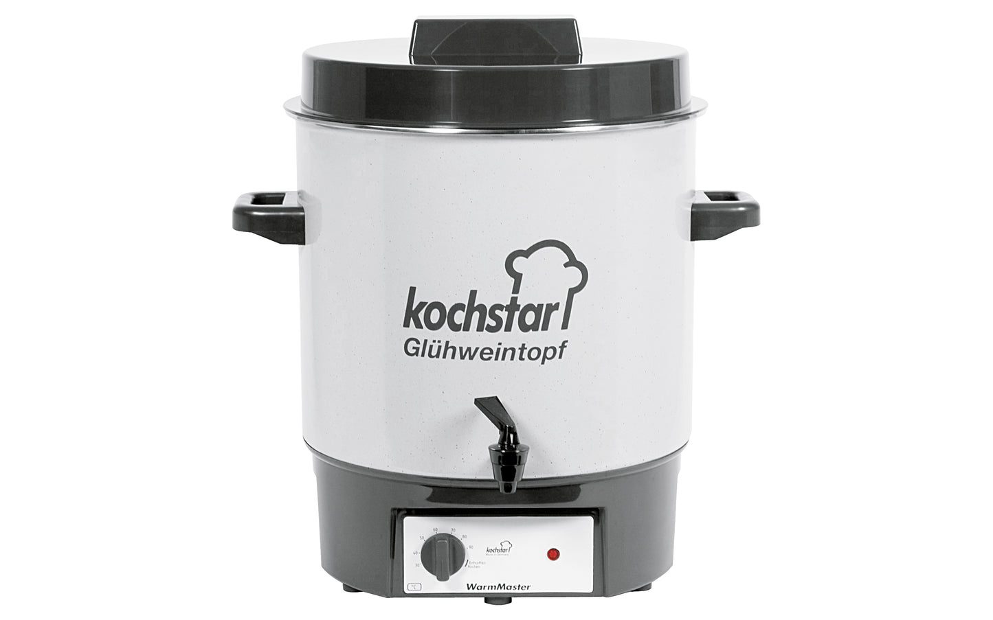 Einkochautomat WarmMaster A 1/4 mit Ablaufhahn 27l Ø35cm steingrau/weiß