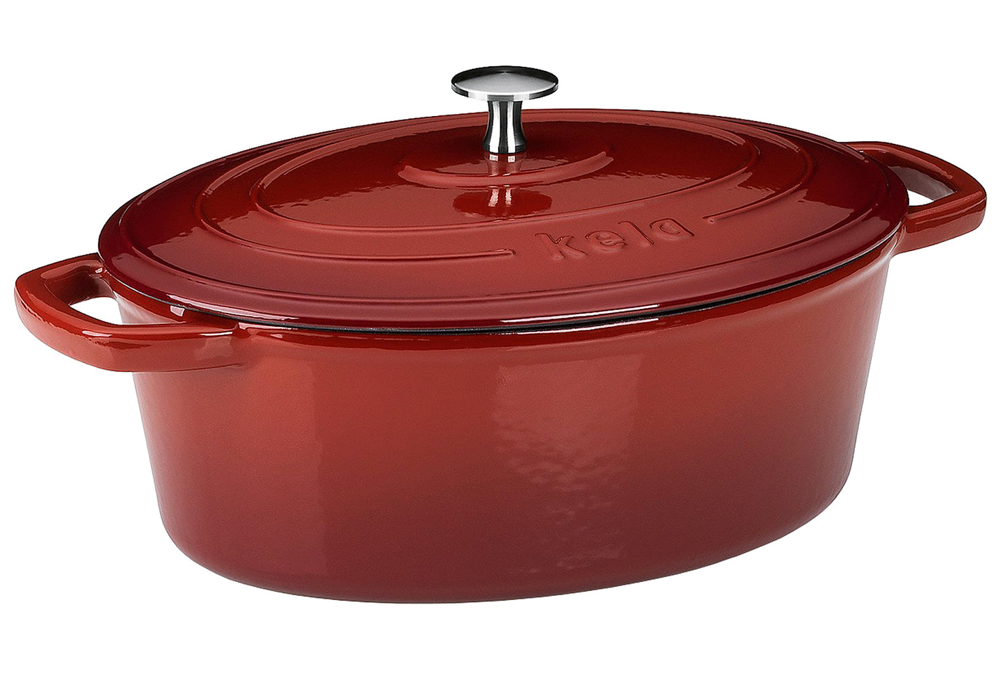 Bräter Calido oval 4l 29x23cm H:11cm  rot-beige
