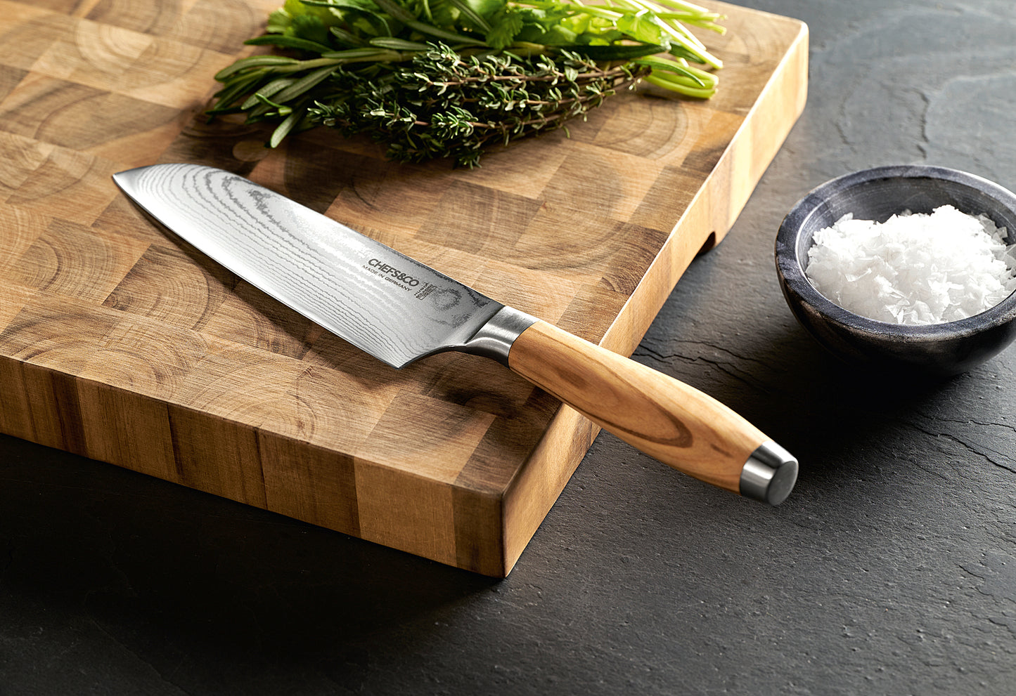 Damast-Santokumesser Excellence Line 18cm
