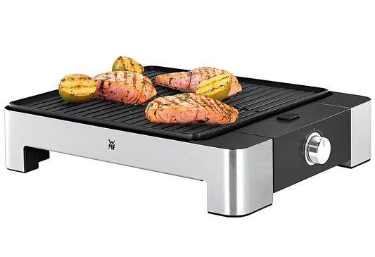 Tischgrill Lono gerippte Grillfläche 27x27cm 1250 Watt Cromargan matt