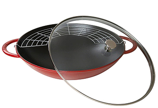 Wok new Classic Gusseisen 5,7 l Ø37cm kirschrot