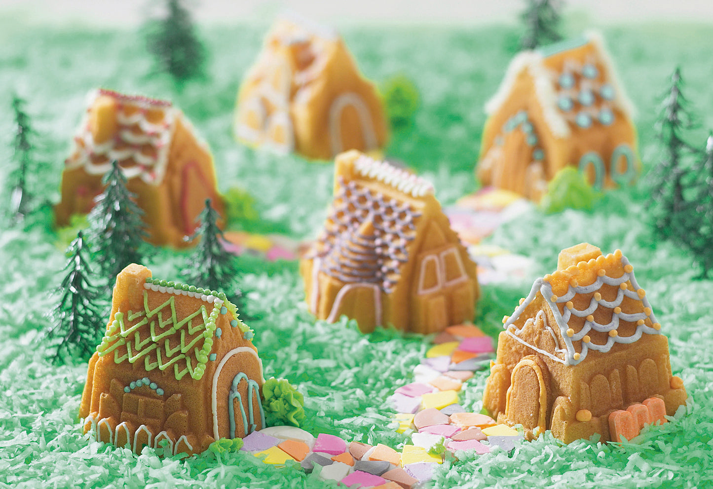 Motivbackform Cozy Village Pan