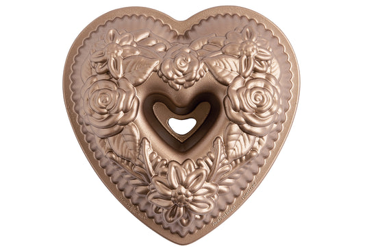 Motivbackform Floral Heart Bundt Pan