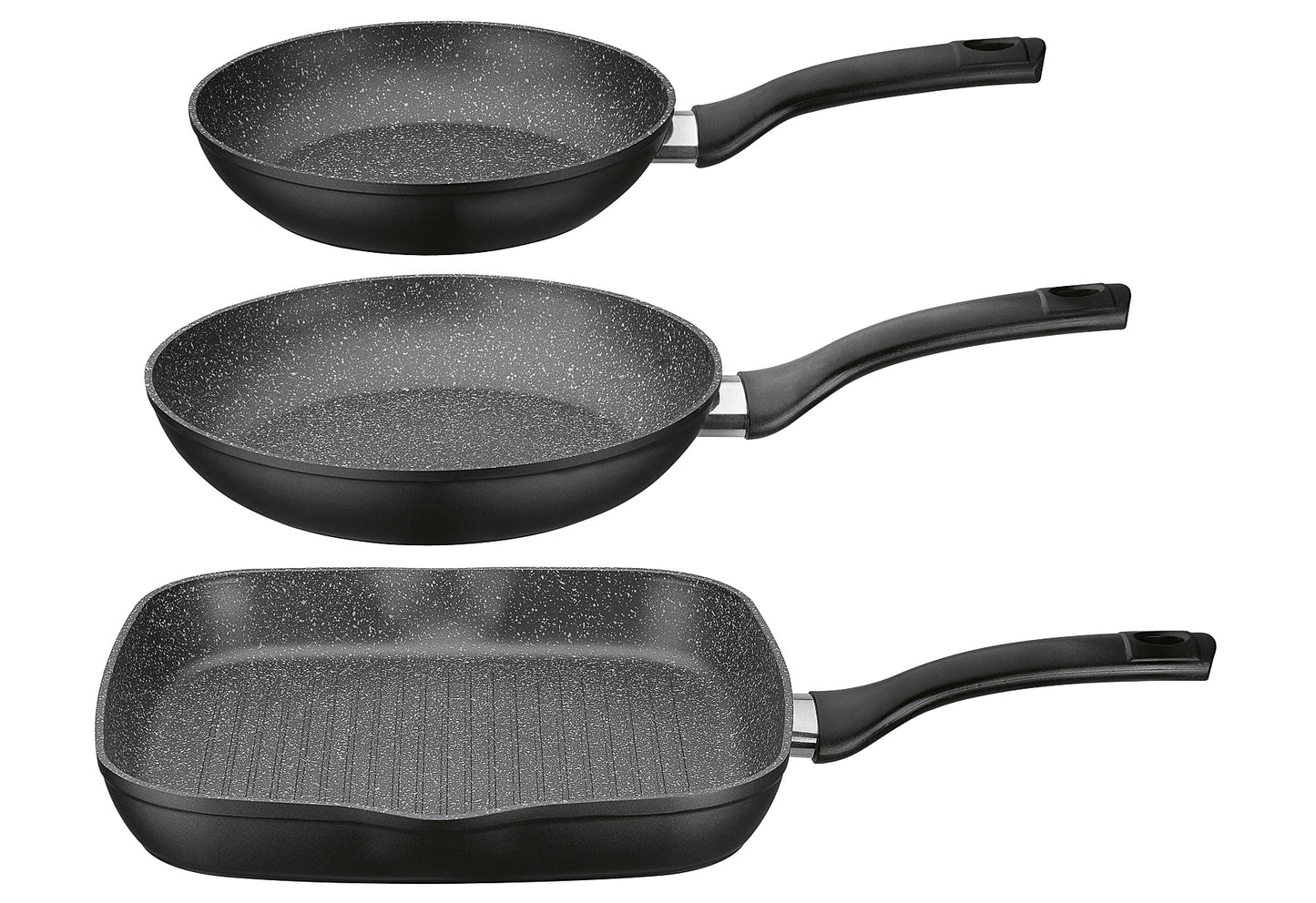 Pfannen-Set Gourmet Granit 3teilig