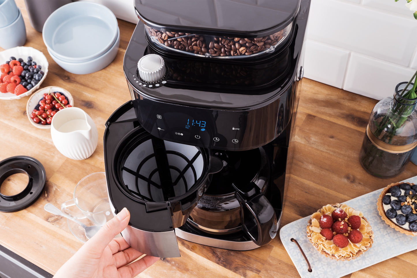 42711 Kaffeeautomat Grind&Brew Pro 12 Tassen 900Watt Edelstahl/schwarz