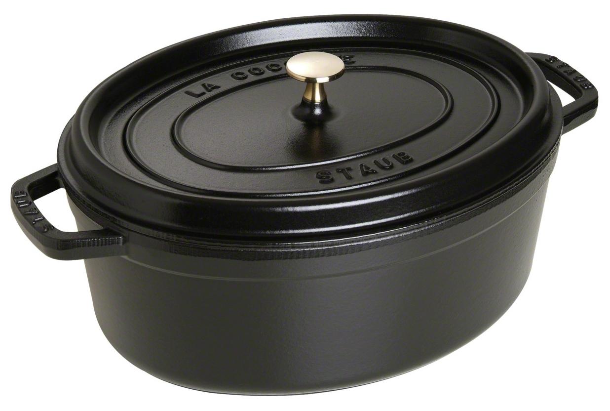 Cocotte Schmortopf oval new Classic Gusseisen 6,7 l 33cm schwarz