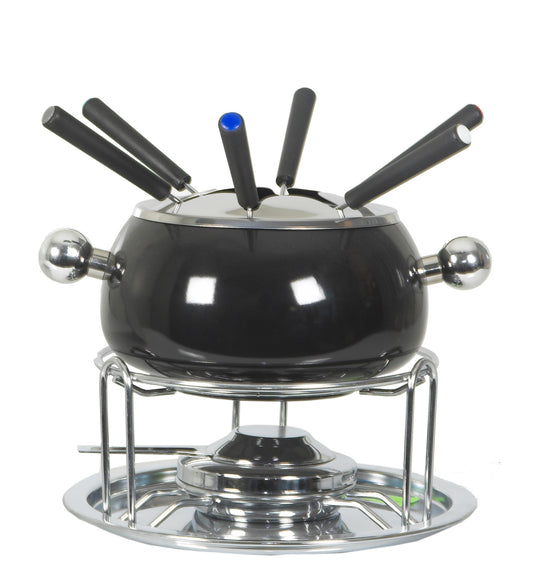 Fondue-Set Noir für Gemüse und Fleisch Ø14cm schwarz