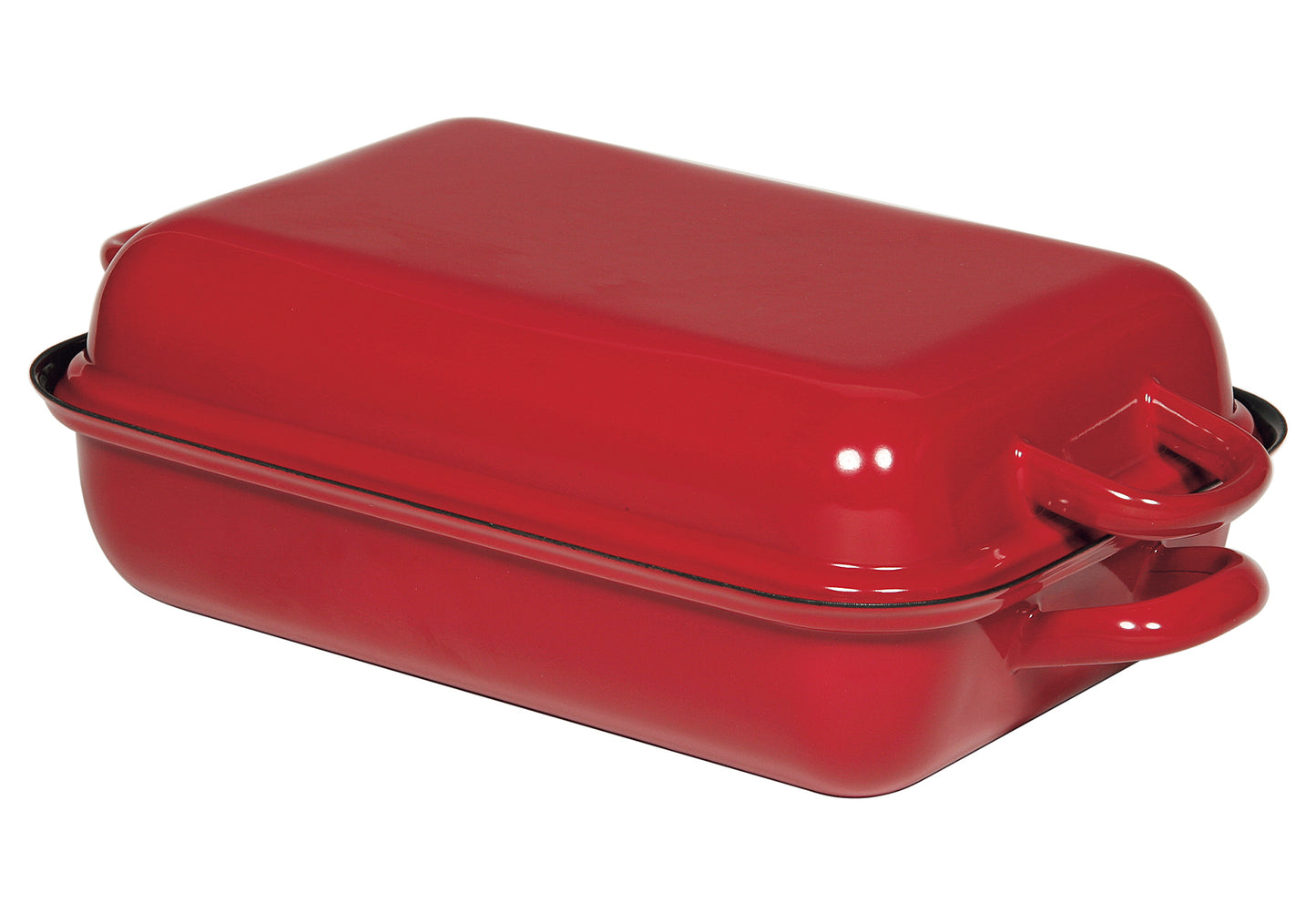 Bräter 37x26x13,1cm rot Emaille