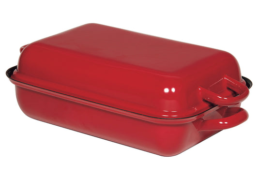 Bräter 37x26x13,1cm rot Emaille
