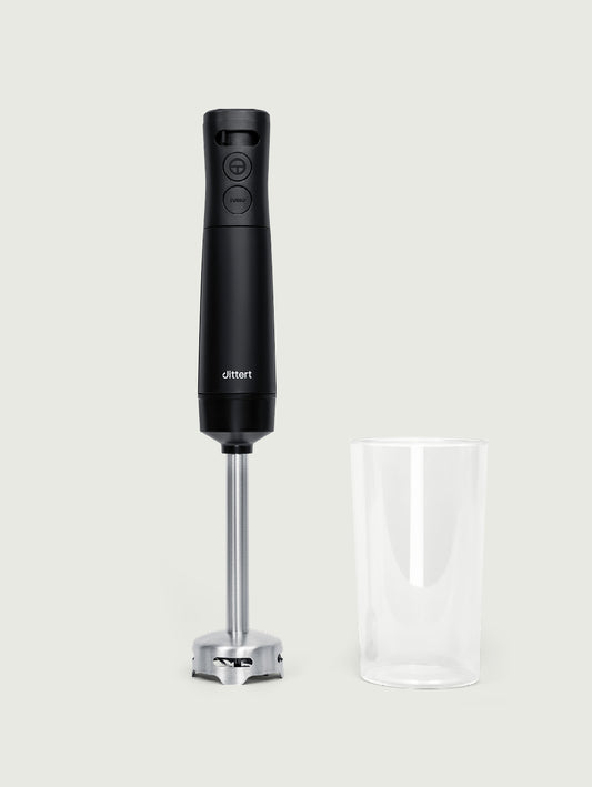 Stabmixer 1000W inkl. Zubehör (Mixbehälter, Schneebesen, Multi-Zerkleinerer) dittert dark