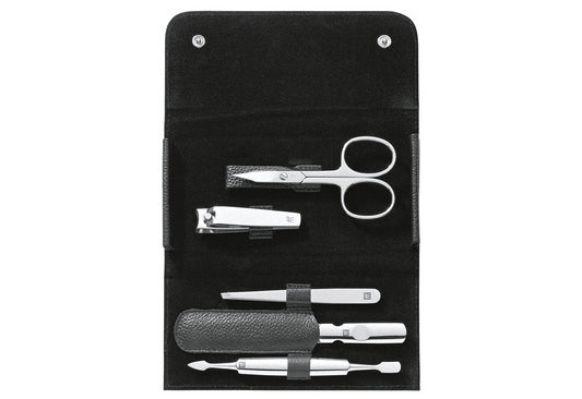 Maniküre-Etui Classic Inox 5tlg. Leder schwarz