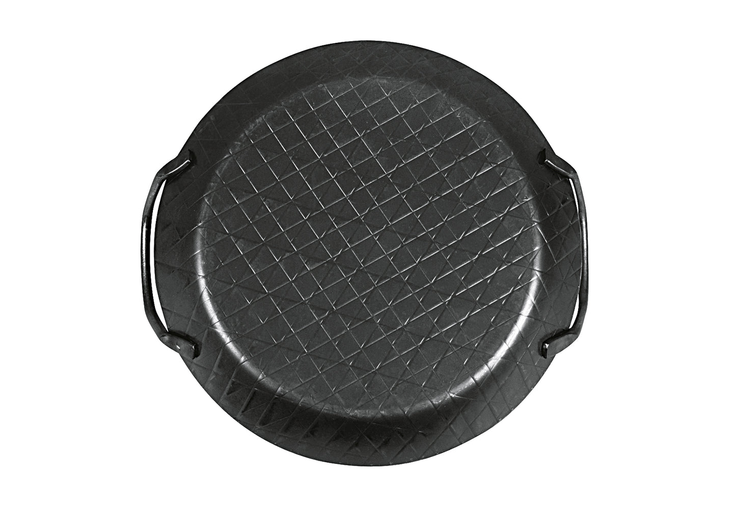Servierpfanne schmiedeeisern mit 2 Griffen und extra hohem Rand Ø28cm schwarz