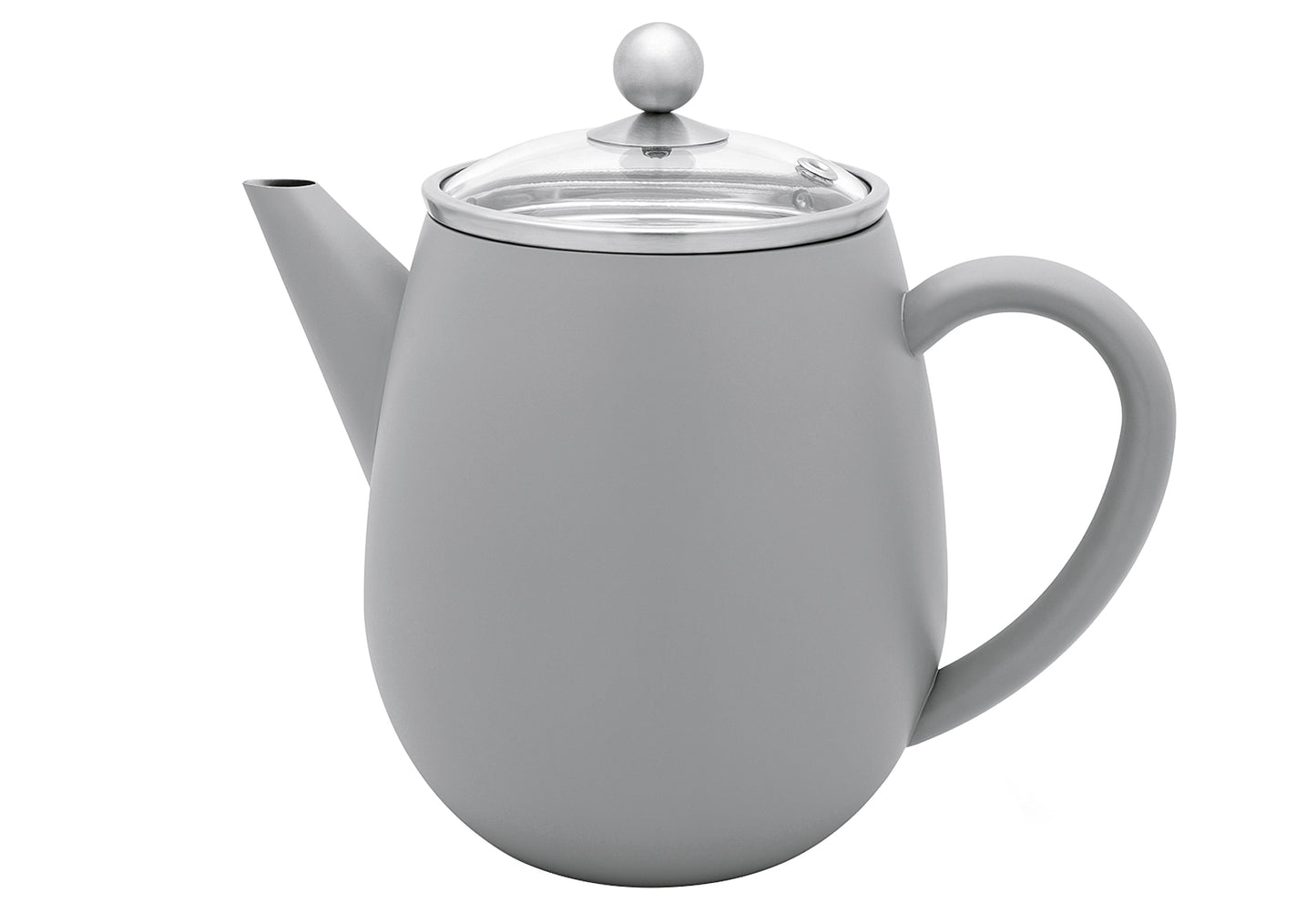 Teekanne Duet Eva 1,1l matt grau