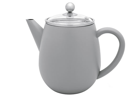 Teekanne Duet Eva 1,1l matt grau