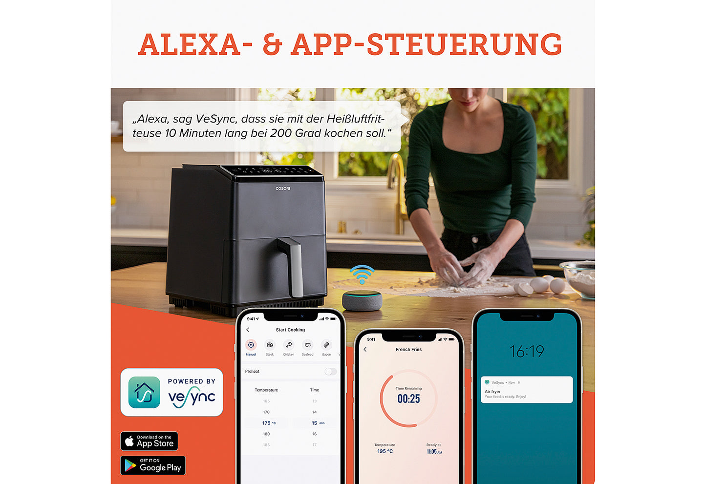 Heißluftfritteuse COSORI Dual Blaze ProTM CAF-P681S