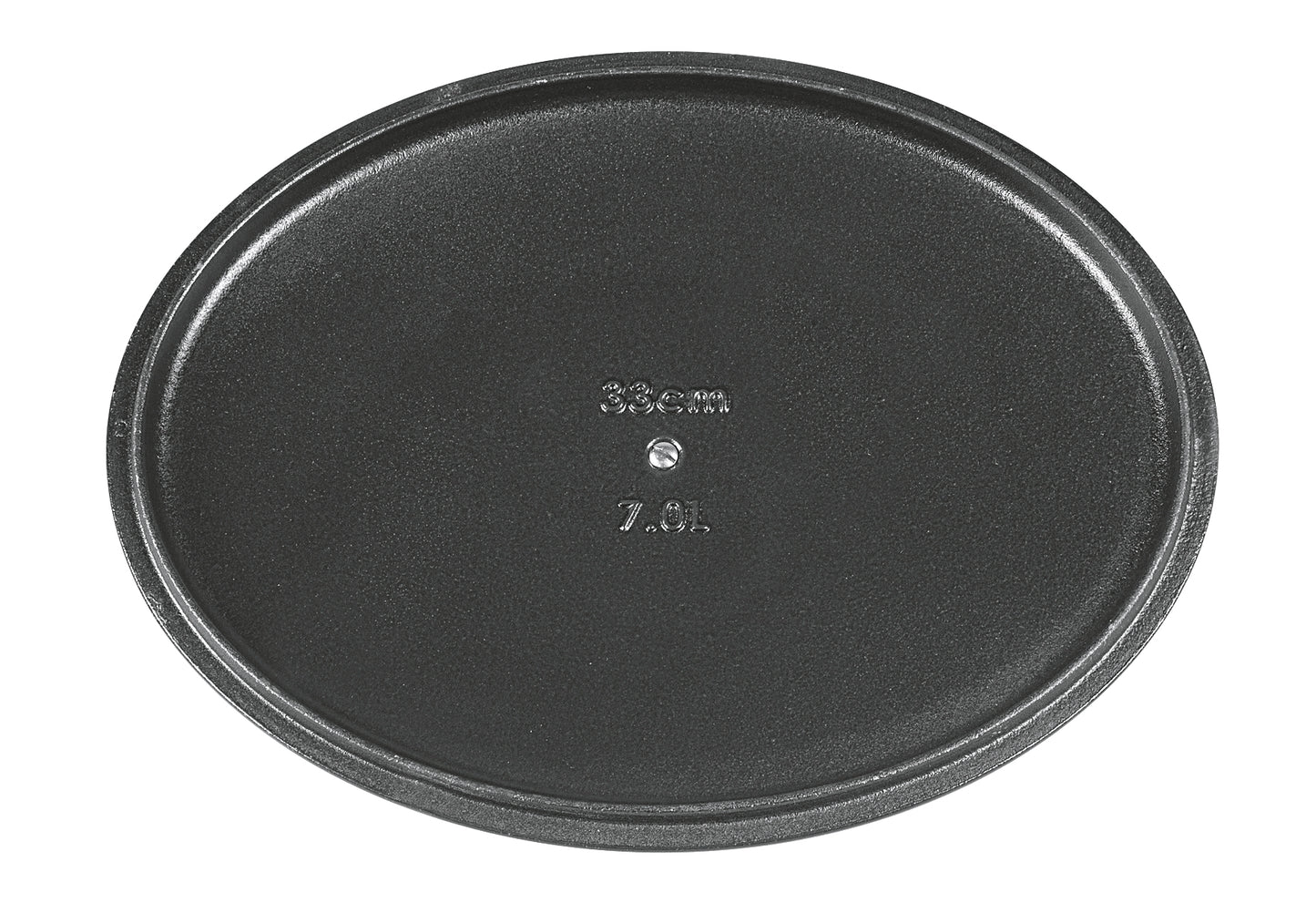 Bratentopf oval Gusseisen mit Deckel 7 l 33x12,9cm schwarz