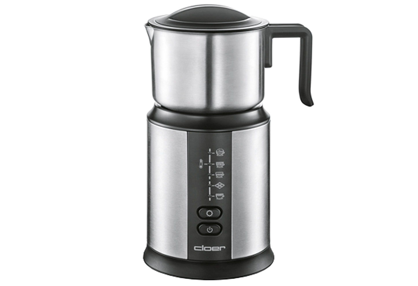 7789 Milchaufschäumer schwarz/silber