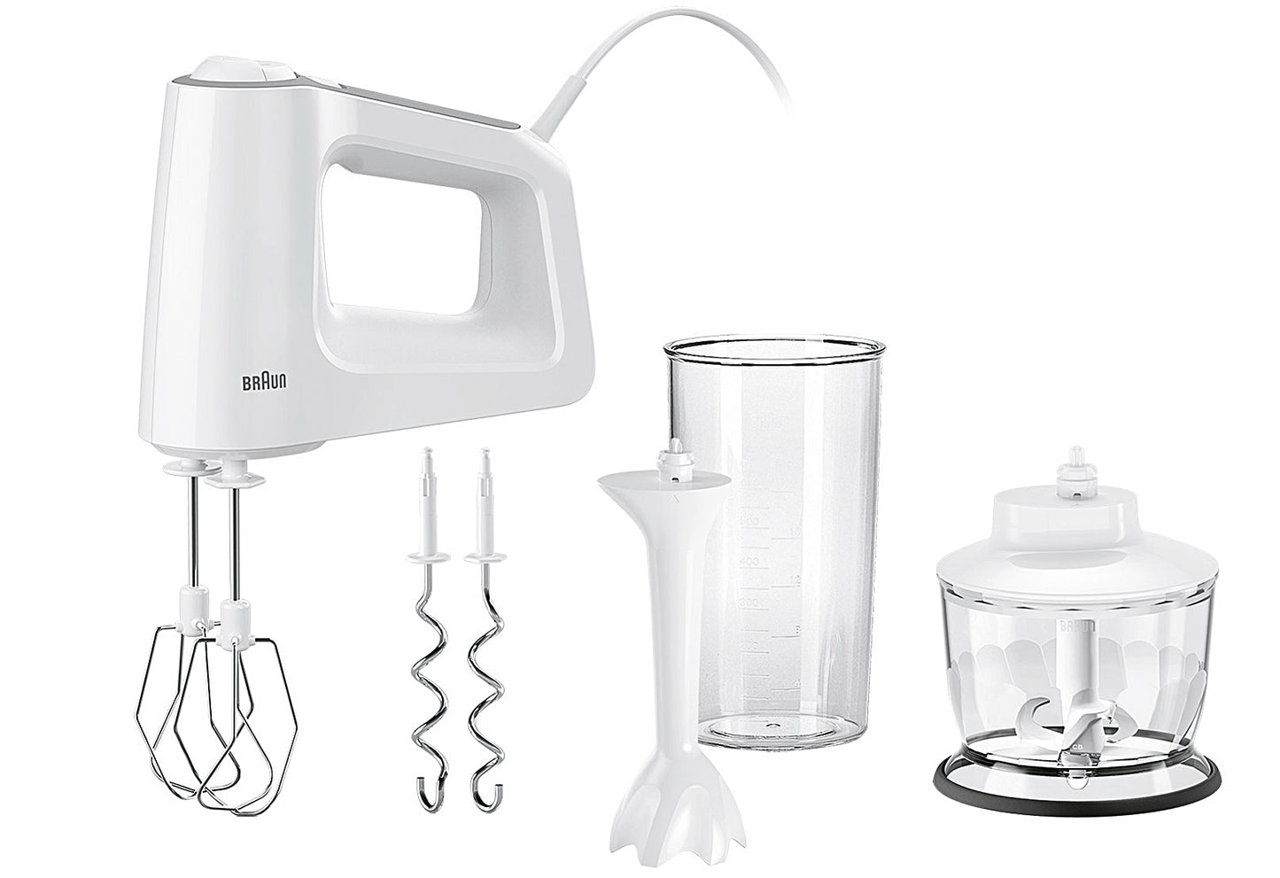 Handmixer HM 3135 Mixfuß Zerkleinerer 500 W weiß