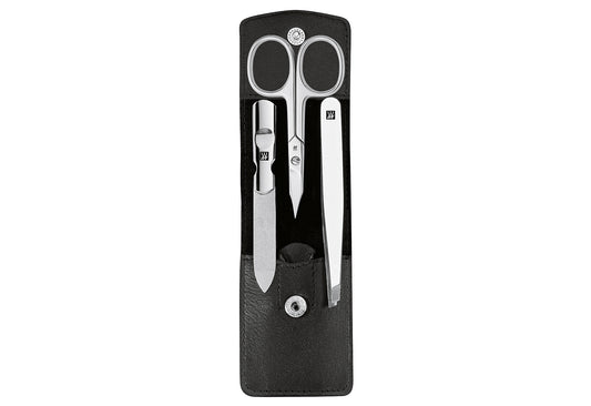 Maniküre-Etui Classic Inox 3tlg. Leder schwarz
